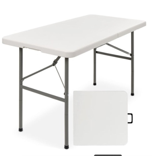 4ft Portable Folding Plastic Dining Table w/ Handle, Lock - Lot 132
