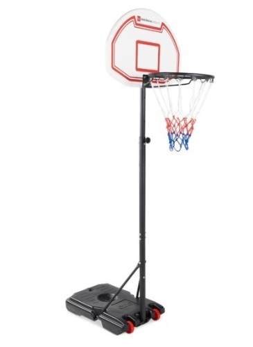 Kids Height-Adjustable Basketball Hoop, Portable Backboard System w/ Wheels, White Backboard - Lot 146