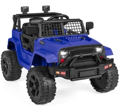 12V Kids Ride-On Truck Car w/ Parent Remote Control, Spring Suspension, Blue - Lot 147