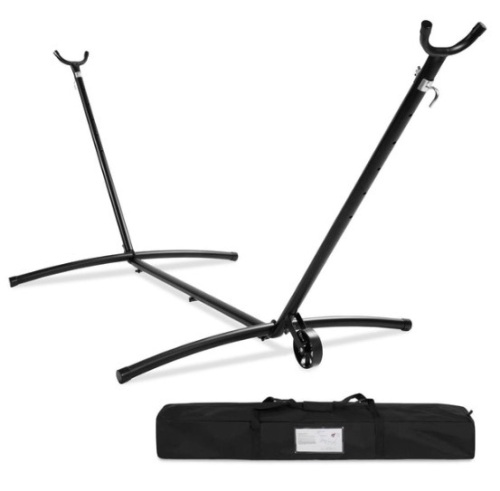 Portable Heavy-Duty Steel Hammock Stand w/ Built-In Wheel, Case - 9ft - Lot 154