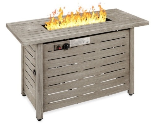 50,000 BTU Steel Propane Gas Fire Pit w/ Auto Ignition - 42in, Gray - Lot 207
