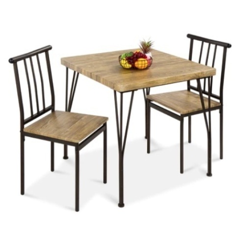 3-Piece Dining Table Furniture Set, Brown - Lot 618