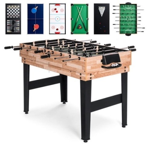 10-in-1 Combo Game Table Set w/ Pool, Foosball, Ping Pong, Chess - 2x4ft - Lot 312
