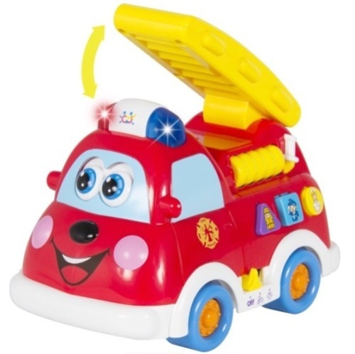 Best Choice Products Teaching Fire Truck Toy w/ Bump'n'Go, Lights, Sounds, English and Spanish Phrases - Lot 315