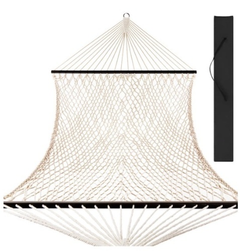 Cotton Rope 2-Person Double Hammock w/ Spreader Bars, Carrying Case - Lot 251
