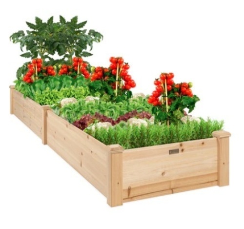 8x2ft Wooden Raised Garden Bed Planter - Lot 581