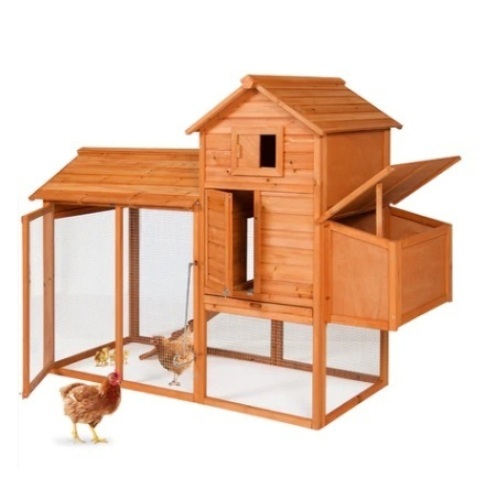 Multi-Level Wooden Chicken Coop, 80in - Lot 573