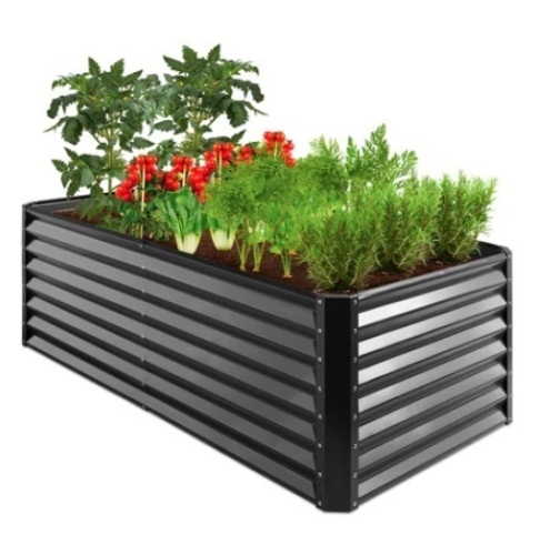 Outdoor Metal Raised Garden Bed, 6x3x2ft - Lot 557