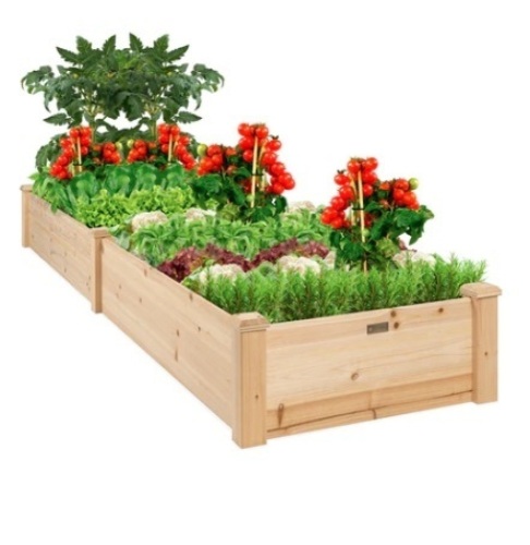 8x2ft Wooden Raised Garden Bed Planter - Lot 553