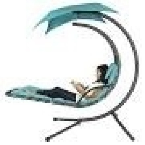 BCP. SKY.  5872 : Best Choice Products  Hanging Curved Chaise Lounge Chair  Swing For BackYard  - Lot 297