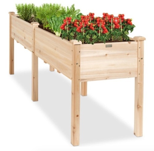 Raised Garden Bed, Elevated Wood Garden Planter Stand - 72x24x30in - Lot 328