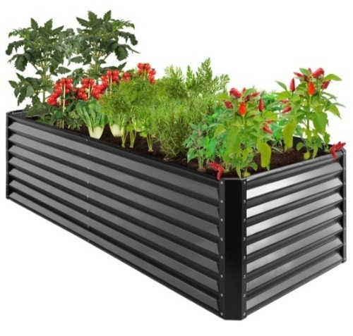 Outdoor Metal Raised Garden Bed for Vegetables, Flowers, Herbs - 8x4x2ft - Lot 358