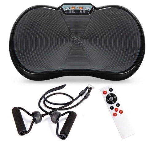 Vibration Plate Exercise Machine Full Body Fitness Platform w/ Bands - Lot 365