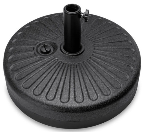 Plastic Patio Umbrella Base Pole Holder Accessory w/ Adjustable Knob - Lot 368