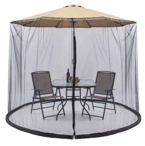 Adjustable Bug Net Accessory for Patio Umbrella w/ Zippered Door - 9ft  - Lot 372