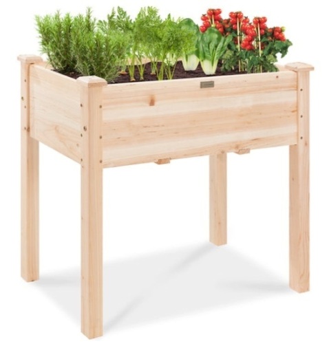 Raised Garden Bed, Elevated Wood Garden Planter Stand, 34x18x30 In. - Lot 378