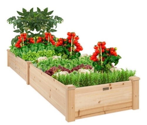 8x2ft Wooden Raised Garden Bed Planter for Garden, Lawn, Yard - Lot 384