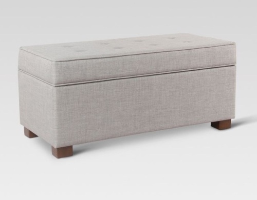 Shelton Tufted Top Storage Ottoman - Threshold, Gray - Lot 433