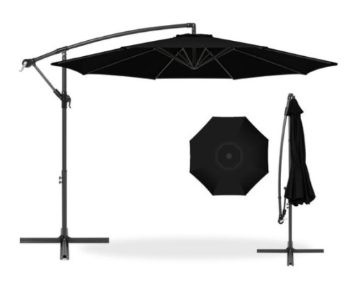 Offset Hanging Patio Umbrella - 10ft, Black - Lot 461