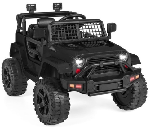 12V Kids Ride-On Truck Car w/ Parent Remote Control, Spring Suspension, Black - Lot 463