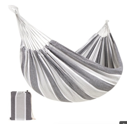 2-Person Brazilian-Style Double Hammock w/ Portable Carrying Bag, Steel - Lot 488