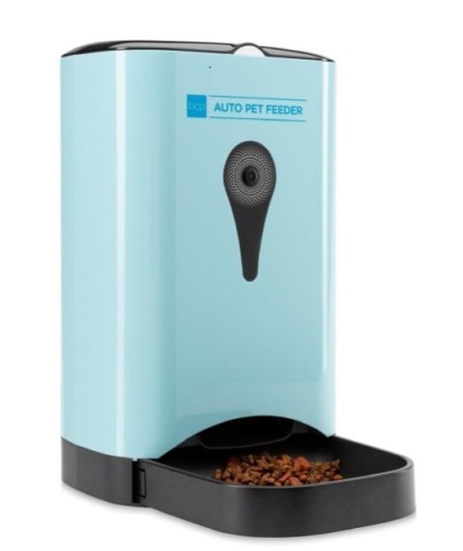 Best Choice Products 4.5L Smart Automatic Pet Feeder w/ HD Camera, Smartphone App, Portion Control, 2-Way Audio - Blue - Lot 500