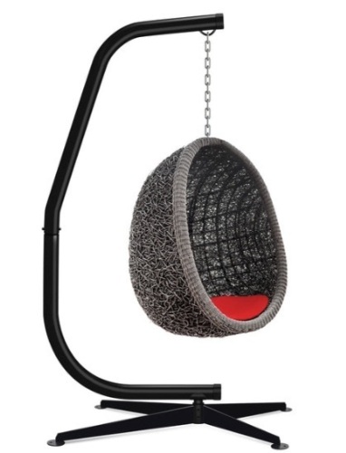 Curved Hanging Hammock C-Stand w/ All-Weather, Steel Frame - Stand Only - Lot 511