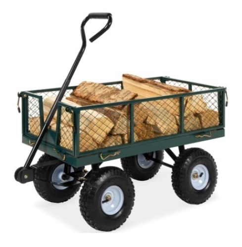 Steel Garden Utility Cart Wagon, Green - Lot 712
