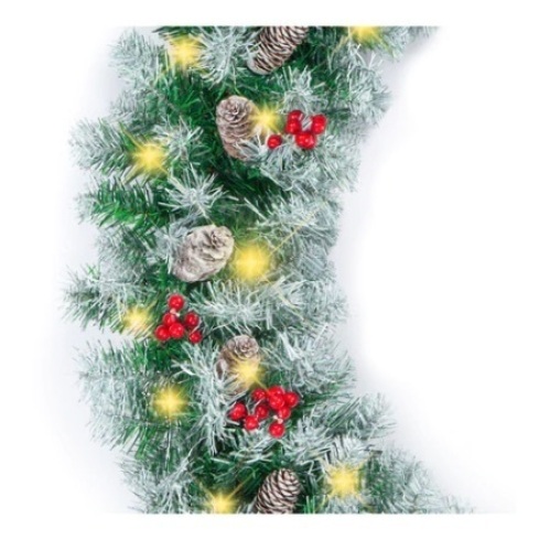 Pre-Lit Pre-Decorated Garland, 9ft - Lot 401