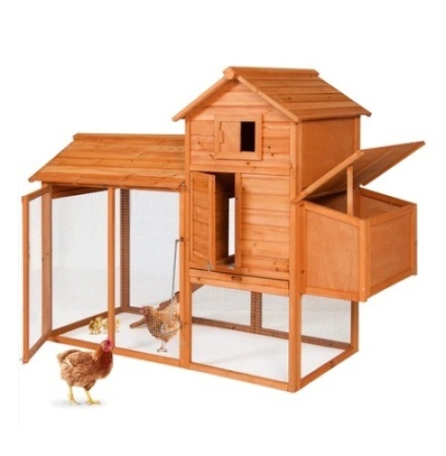 Multi-Level Wooden Chicken Coop, 80in - Lot 733
