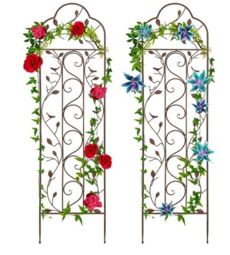 Set of 2 Iron Arched Garden Trellis - Lot 522