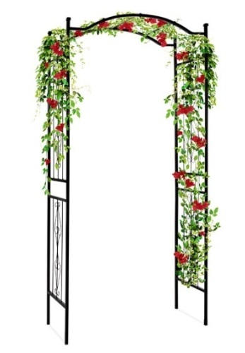 Steel Garden Arch Arbor Trellis for Climbing Plants - 92in - Lot 537