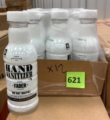 Faber Hand Sanitizer, 16 oz Bottles - 12 pack - Lot 621
