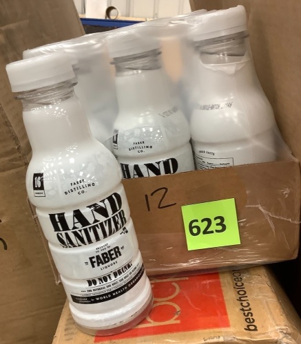 Faber Hand Sanitizer - 16 Oz. Bottles, 12 Pack - Lot 623