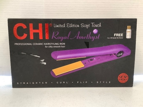 CHI Royal Amethyst Ceramic Iron, Powers Up, Appears new, Retail 99.99 - Lot 396