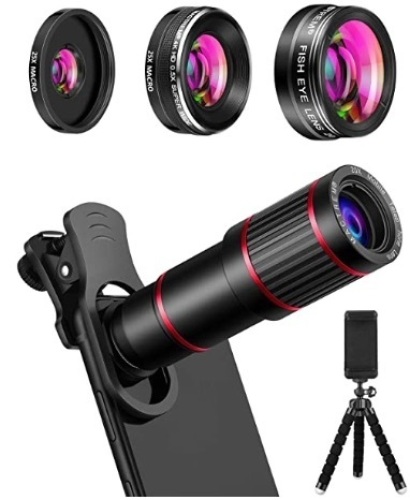 MACTREM Phone Camera Lens Phone Lens Kit, Untested, Appears new, Retail 32.99 - Lot 445