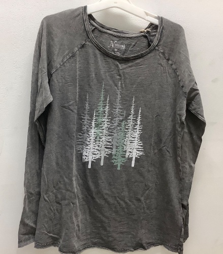 Natural Reflections Womens Long Sleeve Shirt, M, New, Retail 29.99 - Lot 469