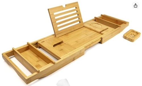 Bamboo Bath Tray, Appears New, Retail 34.99 - Lot 557
