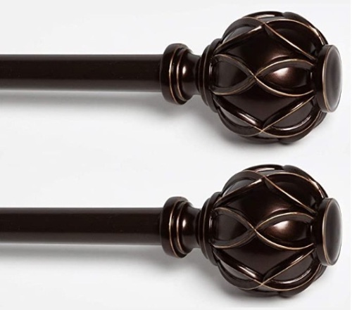 QITERI Curtain Rods for 66 - 120" Window 2 Pack, E-Commerce Return, Retail 49.99 - Lot 600