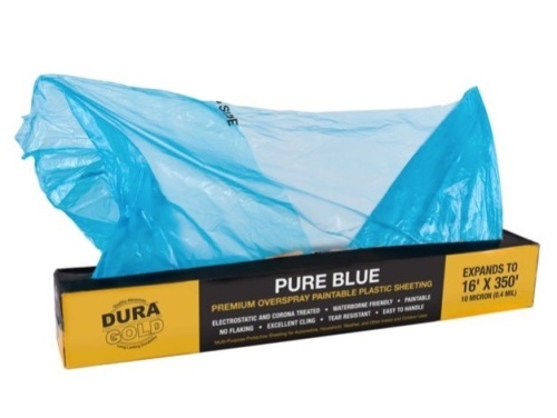 Dura-Gold 16' x 350' Roll of Overspray Paintable Plastic Sheeting, E-Commerce Return, Retail 39.99 - Lot 636