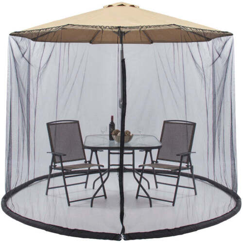 Adjustable Bug Net Accessory for Patio Umbrella w/ Zippered Door - 9ft - Lot 224
