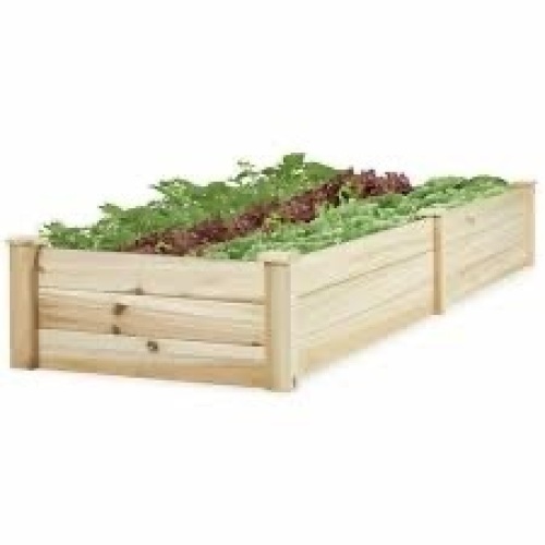 8x2ft Wooden Raised Garden Bed Planter for Garden, Lawn, Yard - Lot 239