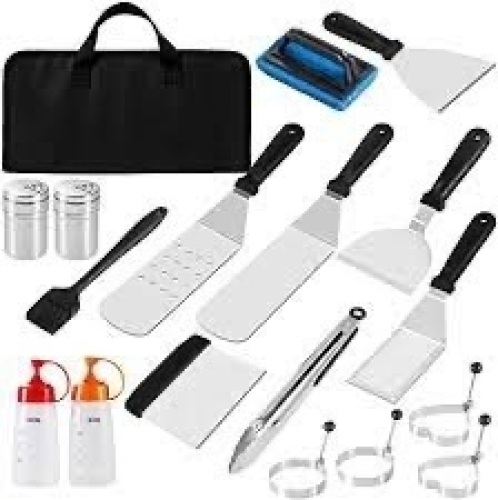 Griddle Accessories Kits, OneLeaf 18Pcs Flat Top Grill Accessories - Lot 336