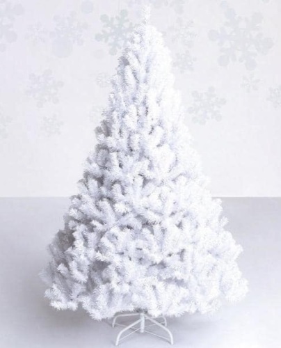 8Ft Artificial PVC Chrismas Tree with Stand White