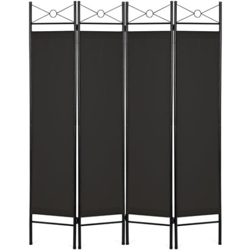4-Panel Folding Privacy Screen Room Divider Decoration Accent, 6ft 