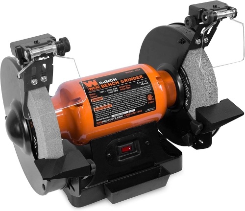 WEN BG4282 4.8-Amp 8-Inch Single Speed Bench Grinder with LED Work Lights  