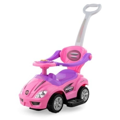 3-in-1 Kids Push Car w/ Handle and Horn 