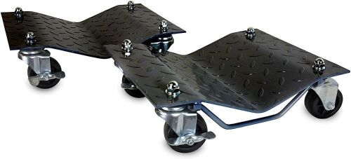WEN 73017T 3000-Pound Capacity Vehicle Dollies with Brakes, Two Pack 