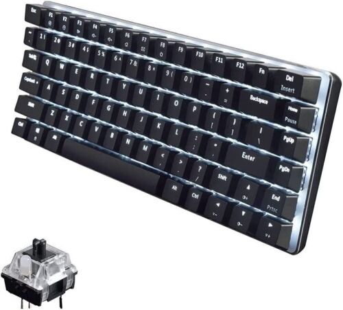 LexonElec Wired Gaming Keyboard AK33 LED Backlit 82 Keys USB Mechanical Pro Gamer Keypad 