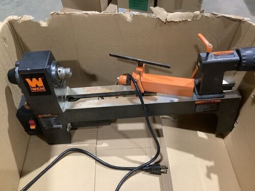 WEN 3421 3.2-Amp 8-Inch by 12-Inch Variable Speed Mini Benchtop Wood Lathe - Missing Pieces